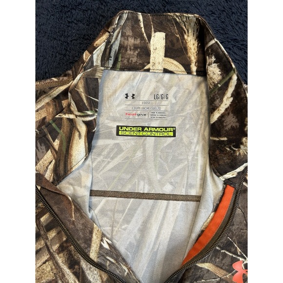 Under Armour Scent Control Camo 1/4 Zip Pullover Men's Large Style 1259149 - Picture 2 of 7